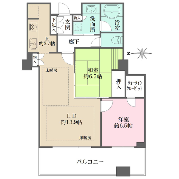 ジオタワー宝塚EASTの間取図