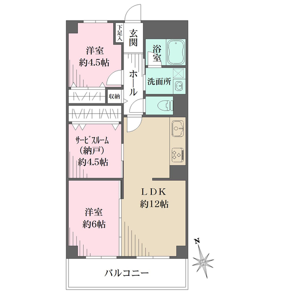 西宮スカイハイツの間取図