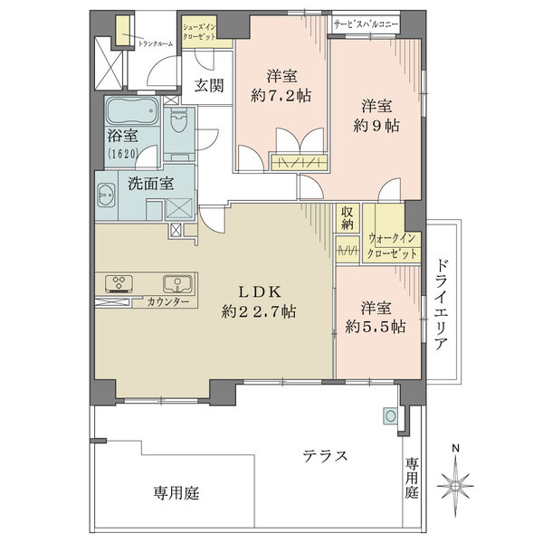 西宮北口昭和園アーバンライフの間取図