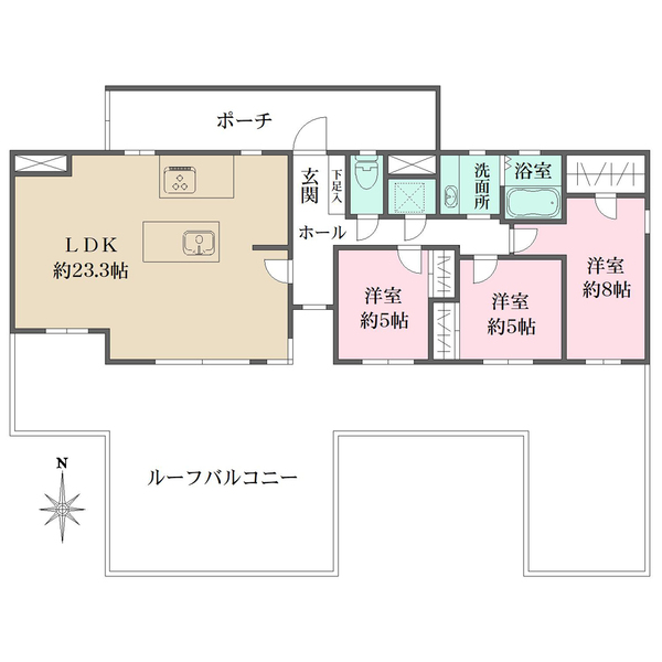 パレ塚口町の間取図