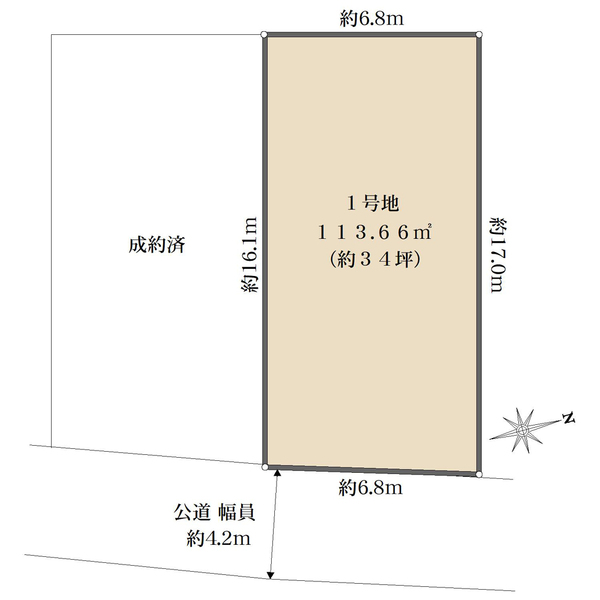 1号地の間取図