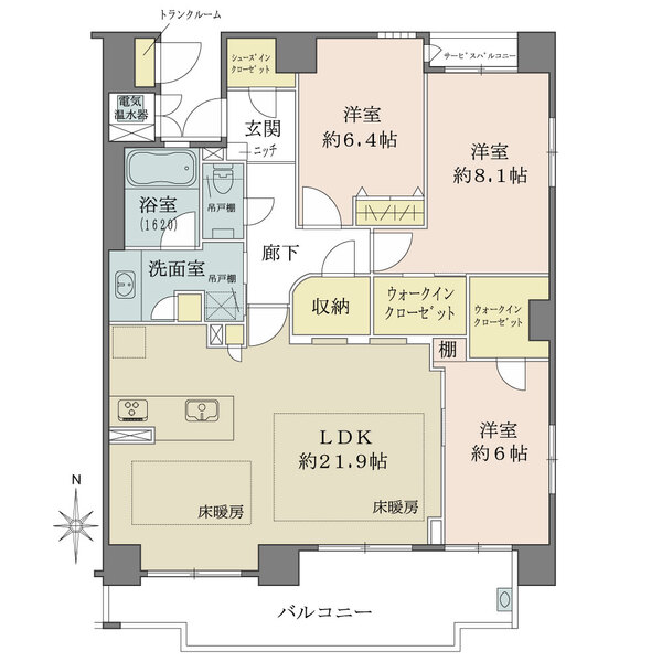 西宮北口昭和園アーバンライフの間取図