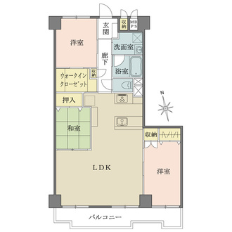 カルム宝塚の間取図