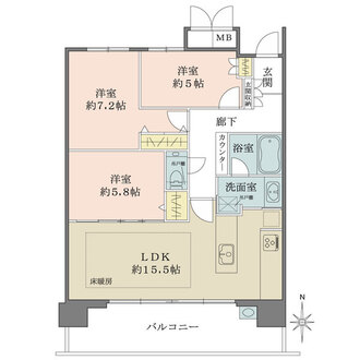 ヒルズ甲風園の間取図