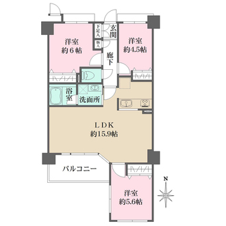 ヴェルビュ西宮北口の間取図