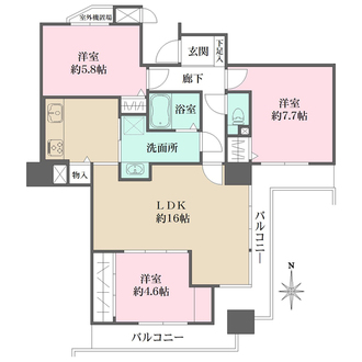 メロディーハイム宝塚の間取図