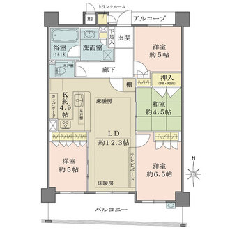 グランスイート西宮北口の間取図