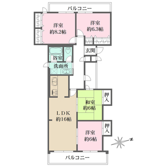 宝梅アーバンライフの間取図
