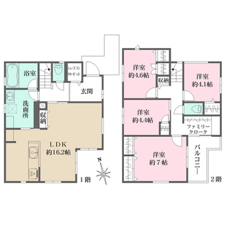 A号棟の間取図