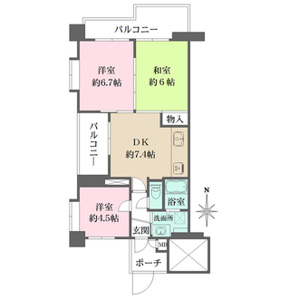 甲子園プラッツの間取図