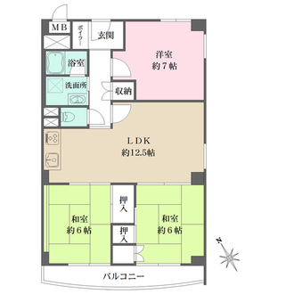 ハイム甲子園の間取図