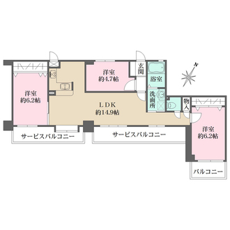 ユニライフ浜甲子園の間取図
