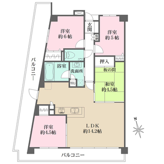 ラフィネス西宮北口サウスコートの間取図