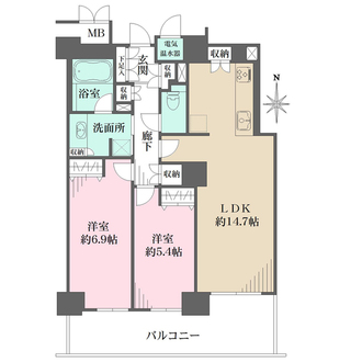 ラピタス３１西宮の間取図
