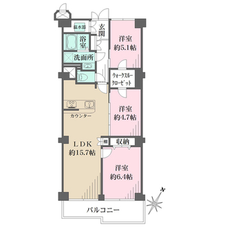 コンドミニアム甲東園の間取図