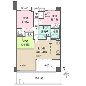 ザ・パークハウス甲子園若草町の間取図
