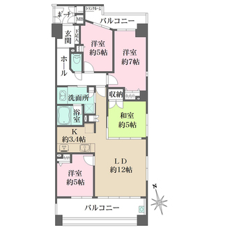 キングマンション尼崎シエナシティの間取図