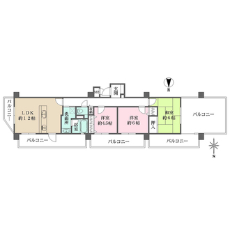 コスモ宝塚ツインフォルムの間取図