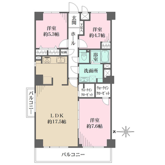 仁川スカイハイツの間取図
