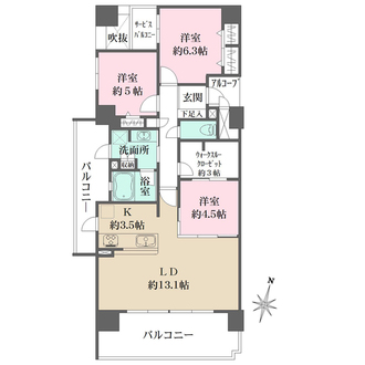 宝塚南口アーバンライフの間取図