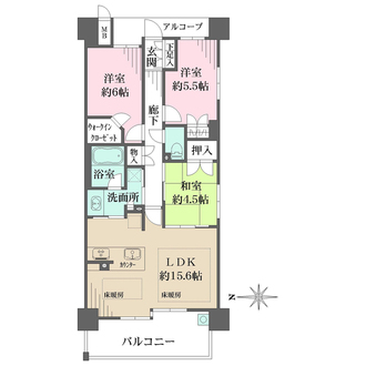 ブランズ西宮北口の間取図
