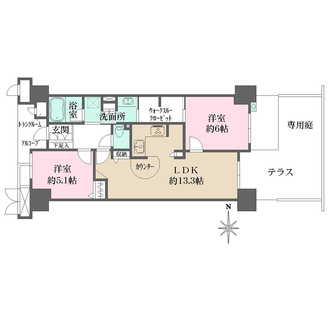 レスタージュたちばなの間取図