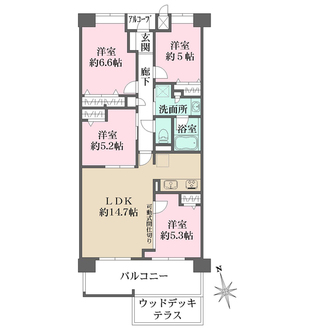 グランディーノ西宮　悠学の邸の間取図