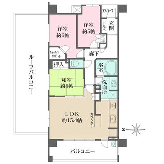 ガーデンヒルズ甲子園口の間取図