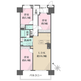 サンフル宝塚シティブレスの間取図