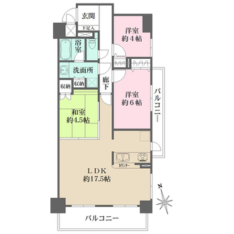 藤和シティホームズ伊丹駅前の間取図