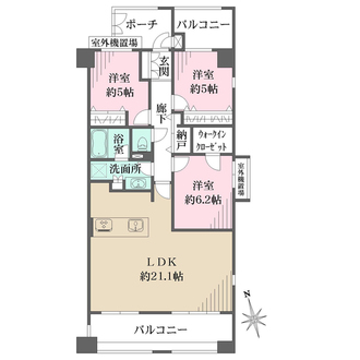 ジークレフ西宮武庫川館の間取図