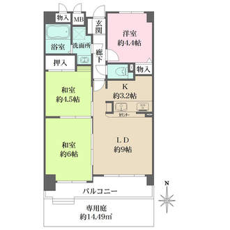 こけっと塚口の間取図