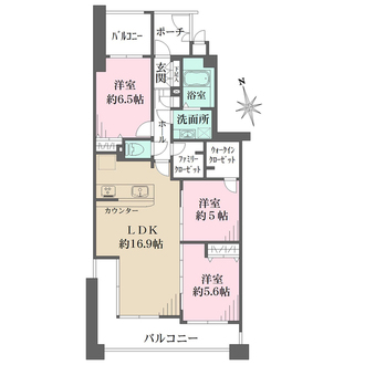 ジークレフ西宮武庫川館の間取図