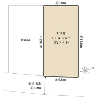 1号地の間取図