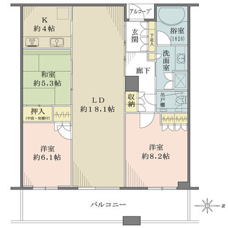 ジオタワー宝塚EASTの間取図