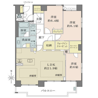 西宮北口昭和園アーバンライフの間取図