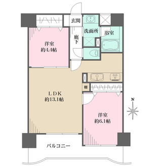 ユニ・アルス夙川イーストの間取図