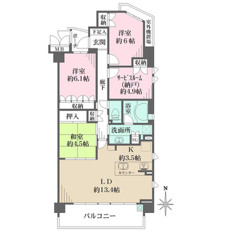 ブランズ香櫨園の間取図