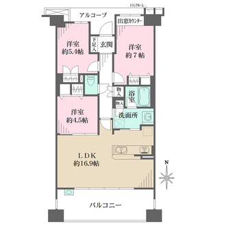 夙川香櫨園コートハウスガーデンコートの間取図