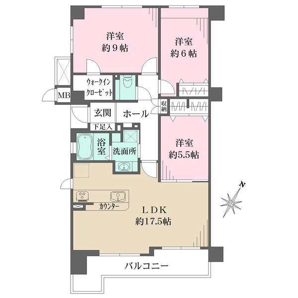 ベルアージュ蘆丘の間取図