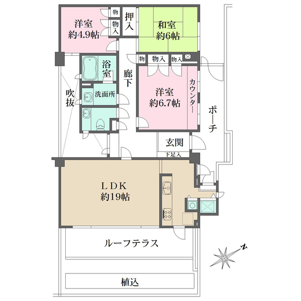 コート芦屋朝日ヶ丘の間取図