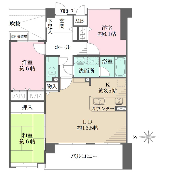 オーガスタコート夙川の間取図