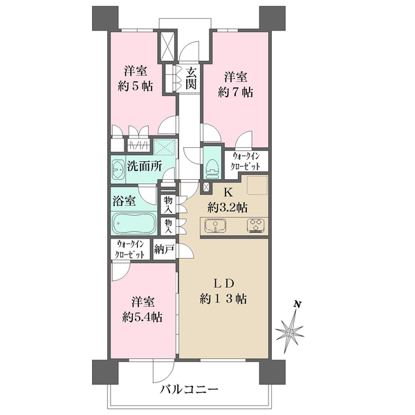 プラウド香櫨園の間取図