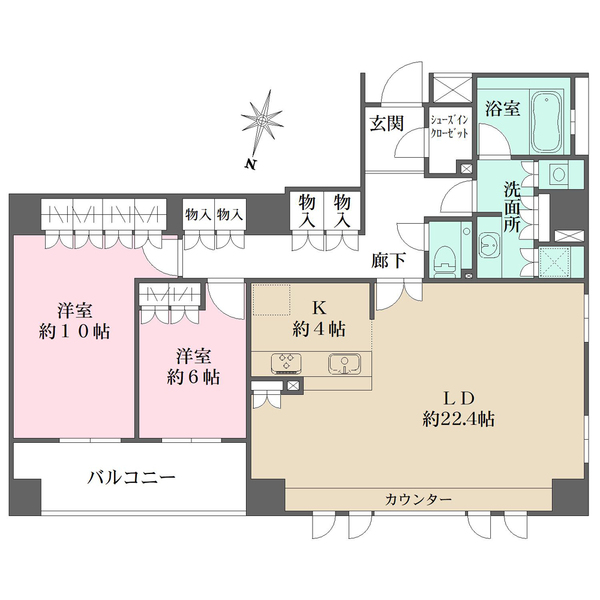 ウエリス東芦屋町の間取図
