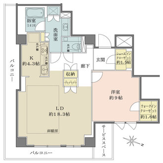 ザ・パークハウス芦屋川の間取図