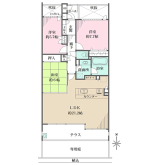 ルネラディウス芦屋川の間取図