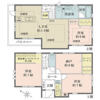 A号地の間取図