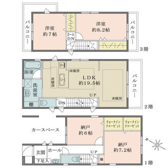 B号地の間取図