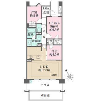 ライオンズ芦屋グランフォートの間取図