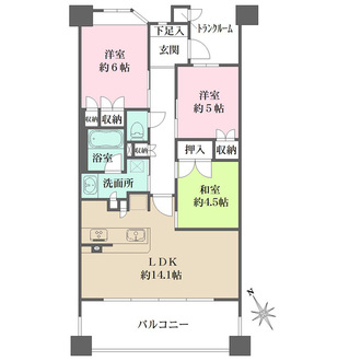 パークナード潮芦屋の間取図